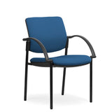 Vision Visitor Chair-Meeting Room Furniture-Crown-No Arms Thanks-Black Powdercoat-Commercial Traders - Office Furniture