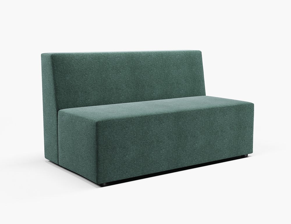 Vista Straight 2 Seater-Reception Furniture-Full Depth-Low-Lustrell (Vinyl)-Commercial Traders - Office Furniture