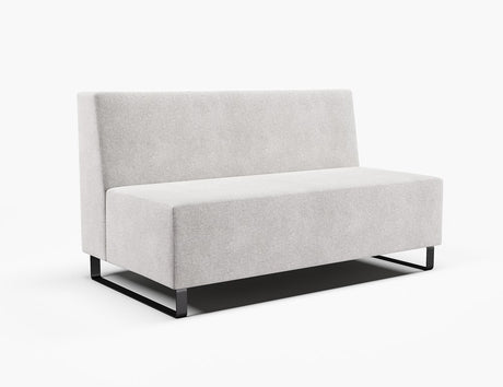 Vista Straight 2 Seater-Reception Furniture-Sleigh-Low-Lustrell (Vinyl)-Commercial Traders - Office Furniture