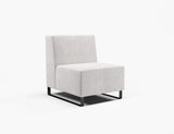 Vista Straight Chair-Reception Furniture-Sleigh-Low-Lustrell (Vinyl)-Commercial Traders - Office Furniture