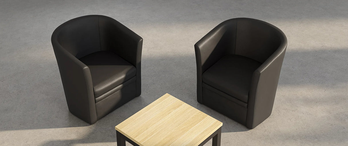 Vortex Tub Chair-Reception Furniture-PU-Commercial Traders - Office Furniture