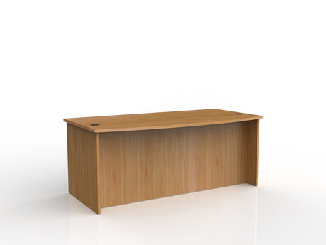 Ergoplan Bow Front Desk-Reception Furniture-No Hutch-No Return-Commercial Traders - Office Furniture