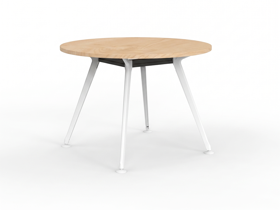 Euro Meeting Table 1200 dia-Meeting Room Furniture-Black Leg-Auckland Delivery-Commercial Traders - Office Furniture