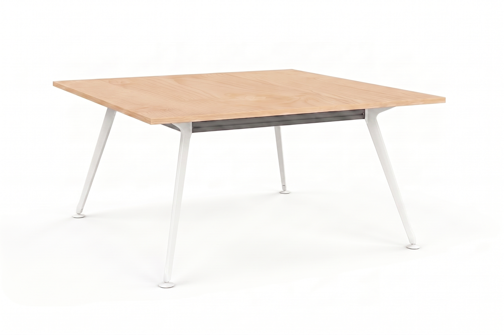 Euro Meeting Table 1800 x 1800-Meeting Room Furniture-White-South Island Delivery (Ground Floor)-Commercial Traders - Office Furniture