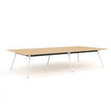 Euro Boardroom Table 3600 x 1800-Meeting Room Furniture-Affinity Maple-White Leg-North Island (Ground Floor)-Commercial Traders - Office Furniture