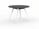 Euro Meeting Table 1200 dia-Meeting Room Furniture-Black Leg-Auckland Delivery-Commercial Traders - Office Furniture