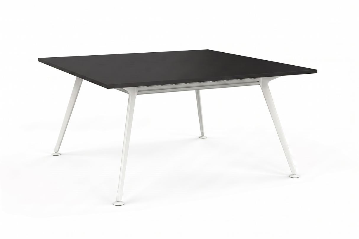 Euro Meeting Table 1800 x 1800-Meeting Room Furniture-Black-South Island Delivery (Ground Floor)-Commercial Traders - Office Furniture