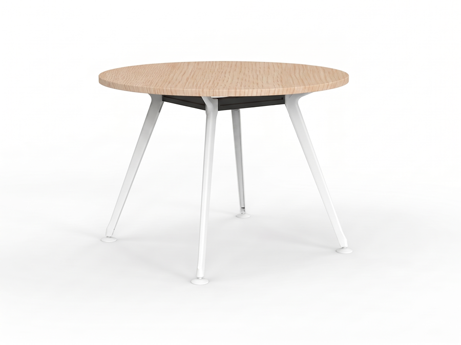 Euro Meeting Table 1200 dia-Meeting Room Furniture-Black Leg-Auckland Delivery-Commercial Traders - Office Furniture