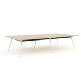 Euro Boardroom Table 3600 x 1800-Meeting Room Furniture-Refined Oak-White Leg-North Island (Ground Floor)-Commercial Traders - Office Furniture