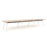 Euro Boardroom Table 4800 x 1200-Meeting Room Furniture-Refined Oak-White Leg-North Island (Ground Floor)-Commercial Traders - Office Furniture