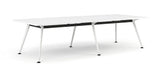 Euro Boardroom Table 3000 x 1200-Meeting Room Furniture-Snowdrift-White Leg-North Island (Ground Floor)-Commercial Traders - Office Furniture
