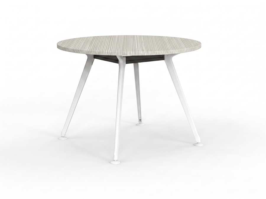 Euro Meeting Table 1200 dia-Meeting Room Furniture-Black Leg-Auckland Delivery-Commercial Traders - Office Furniture