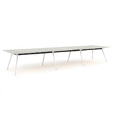 Euro Boardroom Table 4800 x 1200-Meeting Room Furniture-Silver Strata-White Leg-North Island (Ground Floor)-Commercial Traders - Office Furniture