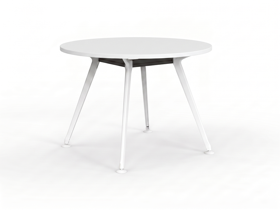 Euro Meeting Table 1200 dia-Meeting Room Furniture-Black Leg-Auckland Delivery-Commercial Traders - Office Furniture