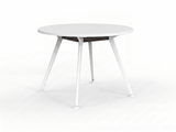 Euro Meeting Table 1200 dia-Meeting Room Furniture-Black Leg-Auckland Delivery-Commercial Traders - Office Furniture