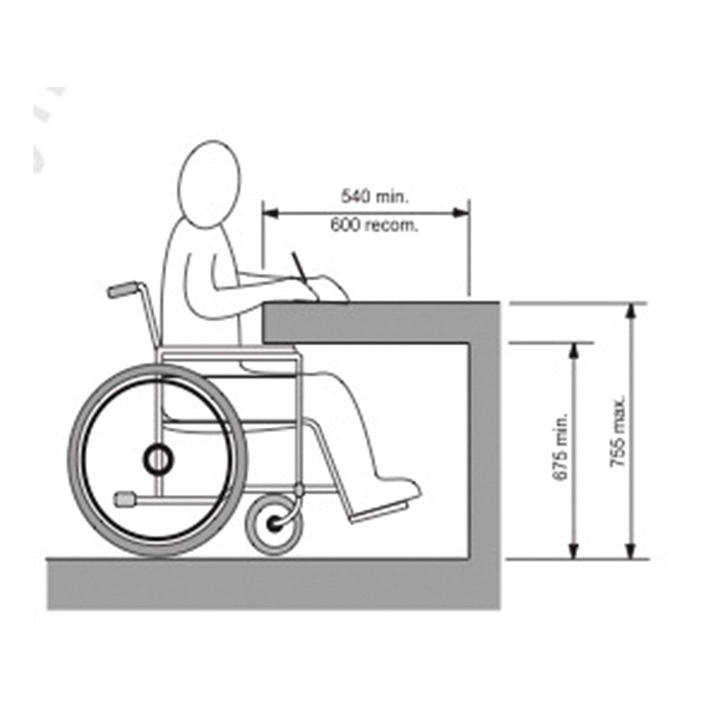 Hamilton Reception Counter - Wheelchair Accessible-Reception Furniture-Classic Oak-2400 wide-North Island Delivery-Commercial Traders - Office Furniture