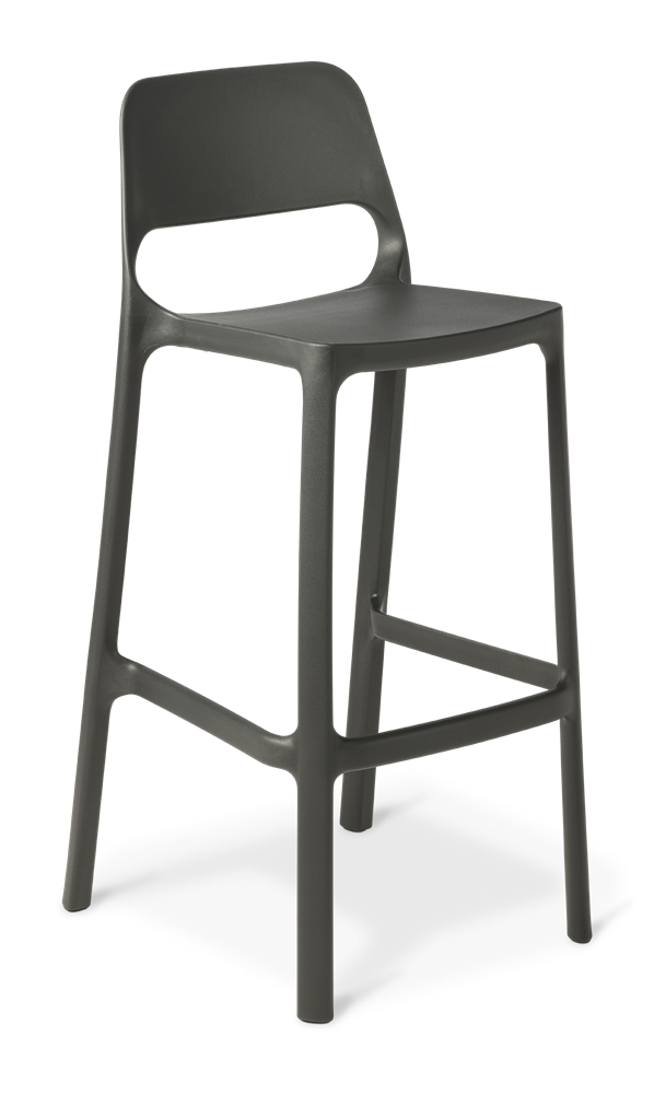 Zero Bar Stool-Barstools-Charcoal-Commercial Traders - Office Furniture