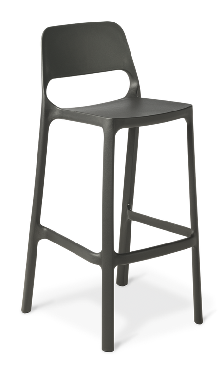 Zero Bar Stool-Barstools-Charcoal-Commercial Traders - Office Furniture