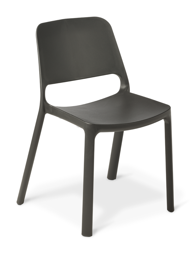 Zero Chair-Lunchroom Chairs-Charcoal-Commercial Traders - Office Furniture