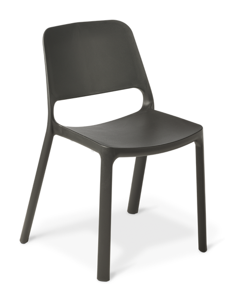 Zero Chair-Lunchroom Chairs-Charcoal-Commercial Traders - Office Furniture