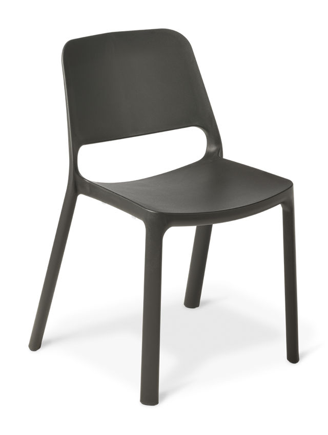 Zero Chair-Lunchroom Chairs-Charcoal-Commercial Traders - Office Furniture