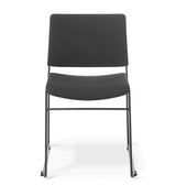 Zip Stackable Padded Chair-Chairs-Black Fabric-Commercial Traders - Office Furniture