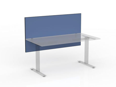 Active25 Desk Hung Screen - 1500 wide x 800 high-Office Partitons-Breathe-White-Commercial Traders - Office Furniture