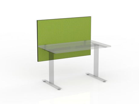 Active25 Desk Hung Screen - 1200 wide x 800 high-Office Partitons-Splice-Silver-Commercial Traders - Office Furniture