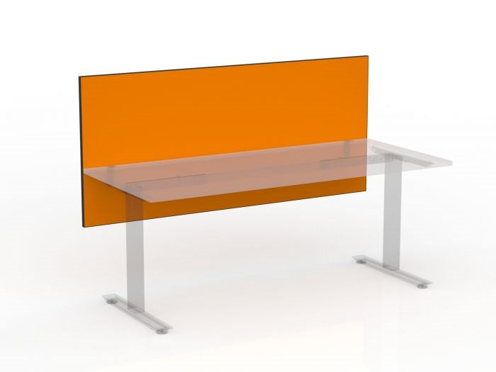 Active25 Desk Hung Screen - 1800 wide x 800 high-Office Partitons-Crown-Black-Commercial Traders - Office Furniture