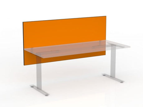 Active25 Desk Hung Screen - 1800 wide x 800 high-Office Partitons-Crown-Black-Commercial Traders - Office Furniture