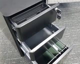 Agile 2 + File Draw Slim Mobile Pedestal-Storage-Black Texture-Commercial Traders - Office Furniture