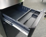 Agile 2 + File Draw Slim Mobile Pedestal-Storage-Black Texture-Commercial Traders - Office Furniture