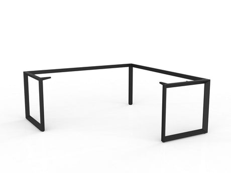 Anvil Corner Desk - Frame Only-Meeting Room Furniture-1800 x 1800 x 700-Black-Commercial Traders - Office Furniture