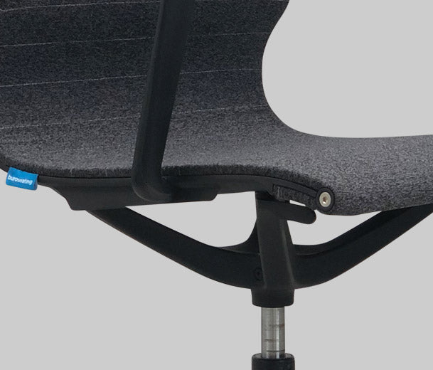 Buro Diablo - Mid-Back-Office Chairs-Black PU/Black-Flat Pack-Commercial Traders - Office Furniture