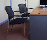 Buro Lindis Chair - 4 Leg-Meeting Room Furniture-Dark Blue-Flat Pack-No Arms-Commercial Traders - Office Furniture