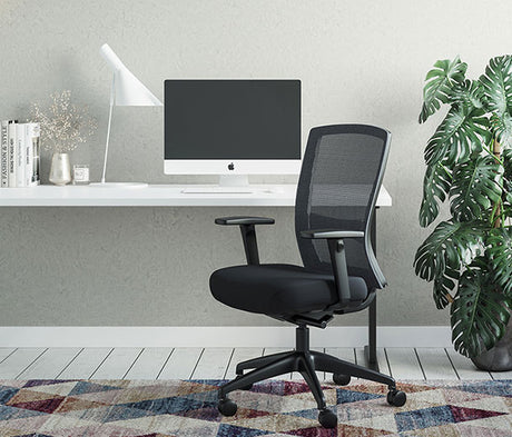 Buro Mentor Mesh Executive Chair-Office Chairs-Black Nylon-No arms thanks-Flat Pack Please-Commercial Traders - Office Furniture