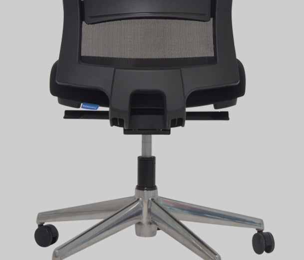 Buro Mentor Mesh Executive Chair-Office Chairs-Black Nylon-No arms thanks-Flat Pack Please-Commercial Traders - Office Furniture