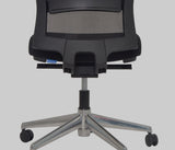Buro Mentor Mesh Executive Chair-Office Chairs-Black Nylon-No arms thanks-Flat Pack Please-Commercial Traders - Office Furniture