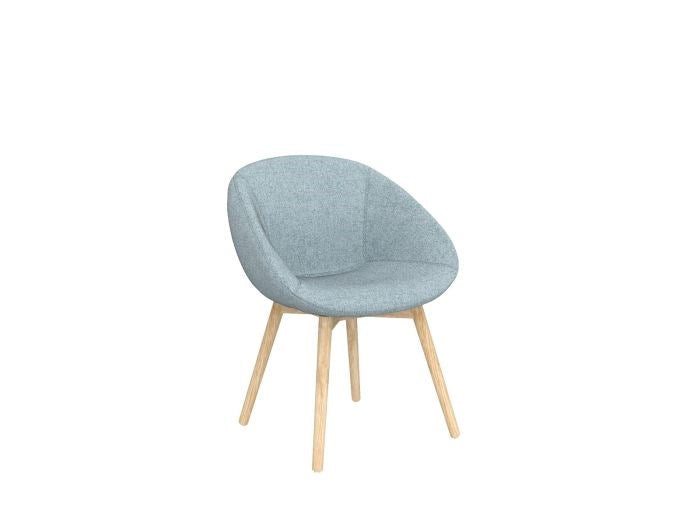 Camellia Visitor Chair-Reception Chairs-Reef Blue-Timber-Commercial Traders - Office Furniture