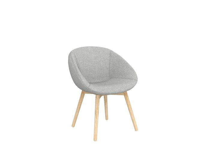 Camellia Visitor Chair-Reception Chairs-Reef Grey Mist-Timber-Commercial Traders - Office Furniture