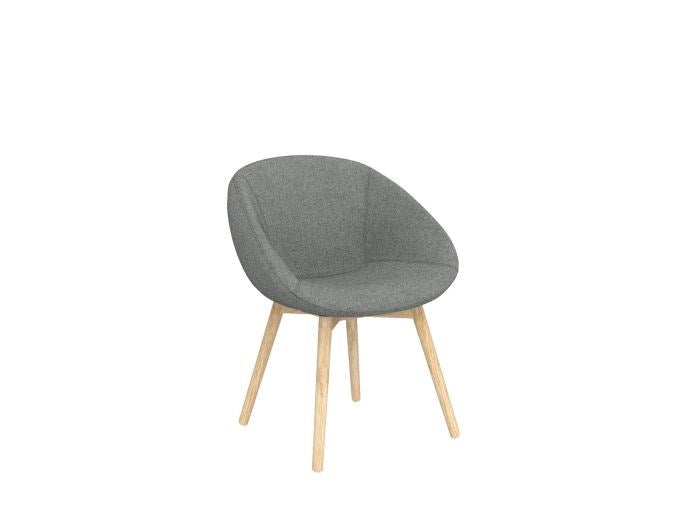Camellia Visitor Chair-Reception Chairs-Reef Pewter-Timber-Commercial Traders - Office Furniture