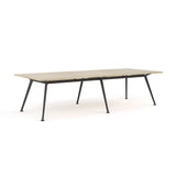 Euro Boardroom Table 3000 x 1200-Meeting Room Furniture-Classic Oak-Black Leg-North Island (Ground Floor)-Commercial Traders - Office Furniture