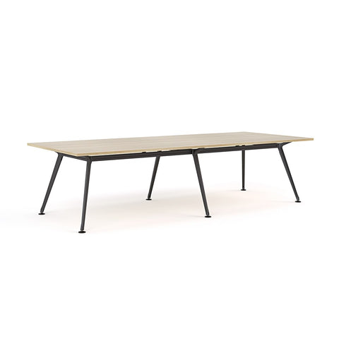 Euro Boardroom Table 3000 x 1200-Meeting Room Furniture-Classic Oak-Black Leg-South Island Delivery (Ground Floor)-Commercial Traders - Office Furniture