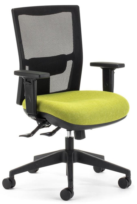 Team Air Mesh Heavy Duty Chairs-Office Chairs-Keylargo-No Arms Thanks-Black Nylon-Commercial Traders - Office Furniture