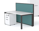 Cubit Desk-Desking-1200 x 600-Nordic Maple-Silver-Commercial Traders - Office Furniture