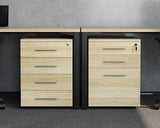 Cubit Under Desk Drawers-Storage-Silver-2 Drawer and File-Black-Commercial Traders - Office Furniture