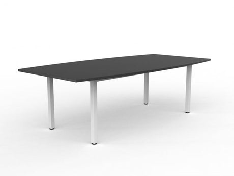 Cubit Boardroom Table-Meeting Room Furniture-Black-White-Commercial Traders - Office Furniture