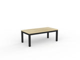 Cubit 1200 Coffee Table-Reception Furniture-Atlantic Oak-Black-Commercial Traders - Office Furniture