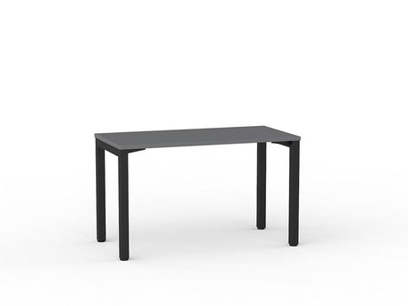 Cubit Desk-Desking-1200 x 600-Silver-Black-Commercial Traders - Office Furniture