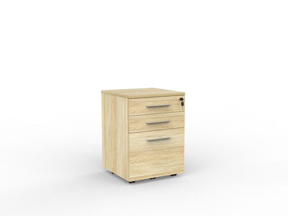 Cubit Under Desk Drawers-Storage-Atlantic Oak-2 Drawer and File-Silver-Commercial Traders - Office Furniture